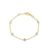 Diamond 18k Yellow Gold Station Bracelet