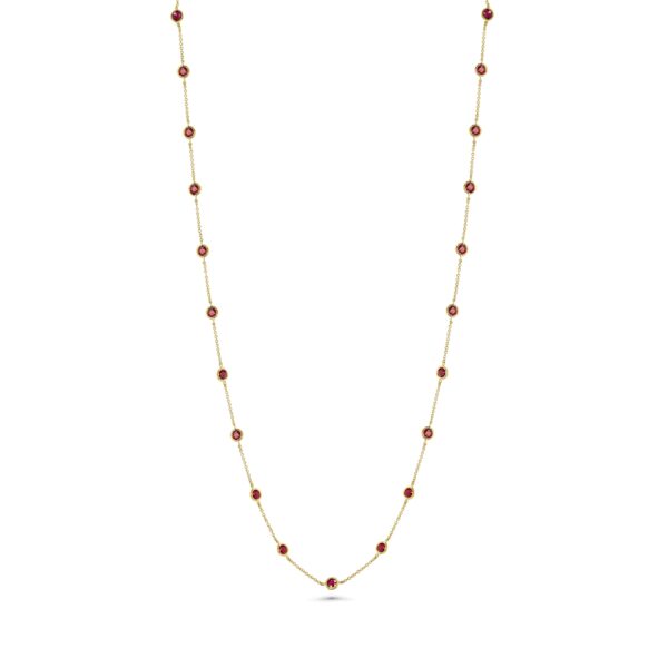 Ruby 18k Yellow Gold 34" Necklace